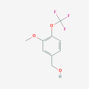 molecular formula C9H9F3O3 B3347054 3-Methoxy-4-(trifluoromethoxy)-benzyl alcohol CAS No. 1261750-52-0
