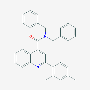 molecular formula C32H28N2O B334706 N,N-dibenzyl-2-(2,4-dimethylphenyl)quinoline-4-carboxamide 