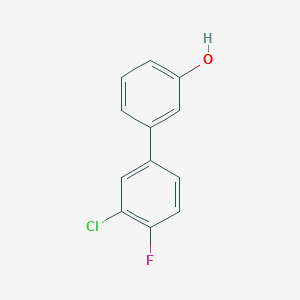 molecular formula C12H8ClFO B3347065 3-(3-Chloro-4-fluorophenyl)phenol CAS No. 1261943-34-3
