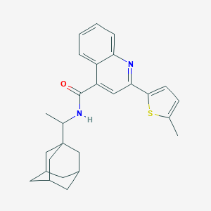 molecular formula C27H30N2OS B334707 N-[1-(1-adamantyl)ethyl]-2-(5-methyl-2-thienyl)-4-quinolinecarboxamide 
