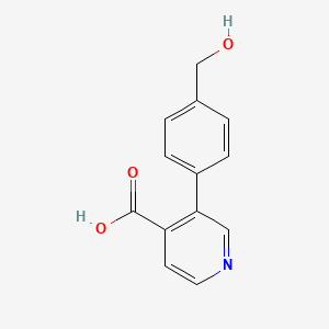 molecular formula C13H11NO3 B3347070 3-(4-Hydroxymethylphenyl)isonicotinic acid CAS No. 1261962-14-4