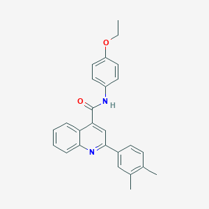molecular formula C26H24N2O2 B334709 2-(3,4-dimethylphenyl)-N-(4-ethoxyphenyl)quinoline-4-carboxamide 