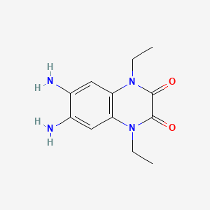 molecular formula C12H16N4O2 B3347115 2,3-Quinoxalinedione, 6,7-diamino-1,4-diethyl-1,4-dihydro- CAS No. 126473-67-4