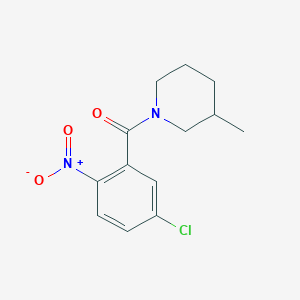 molecular formula C13H15ClN2O3 B334712 Piperidine, 1-(3-chloro-6-nitrobenzoyl)-3-methyl- 