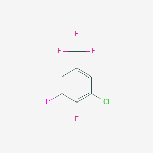 molecular formula C7H2ClF4I B3347123 3-Chloro-4-fluoro-5-iodobenzotrifluoride CAS No. 126538-86-1