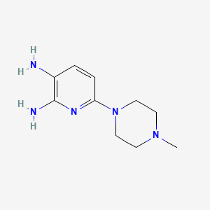 molecular formula C10H17N5 B3347132 6-(4-Methylpiperazin-1-yl)pyridine-2,3-diamine CAS No. 126824-12-2