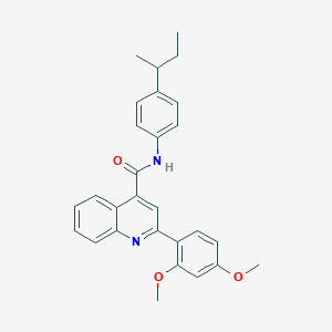molecular formula C28H28N2O3 B334714 N-(4-sec-butylphenyl)-2-(2,4-dimethoxyphenyl)-4-quinolinecarboxamide 