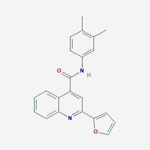 molecular formula C22H18N2O2 B334719 N-(3,4-dimethylphenyl)-2-(furan-2-yl)quinoline-4-carboxamide 