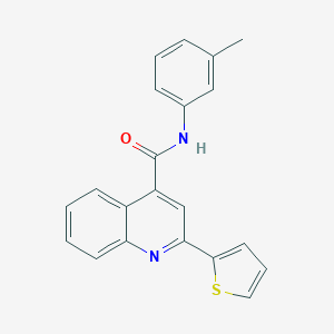 molecular formula C21H16N2OS B334721 N-(3-methylphenyl)-2-(2-thienyl)-4-quinolinecarboxamide 
