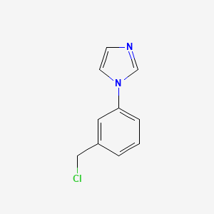 molecular formula C10H9ClN2 B3347212 1-[3-(Chloromethyl)phenyl]imidazole CAS No. 129747-33-7
