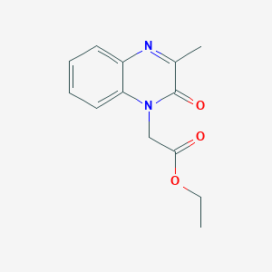 molecular formula C13H14N2O3 B3347226 1(2H)-Quinoxalineacetic acid, 3-methyl-2-oxo-, ethyl ester CAS No. 129886-27-7