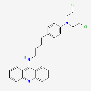 molecular formula C27H29Cl2N3 B3347238 N-(4-(4-(Bis(2-chloroethyl)amino)phenyl)butyl)-9-acridinamine CAS No. 130031-43-5