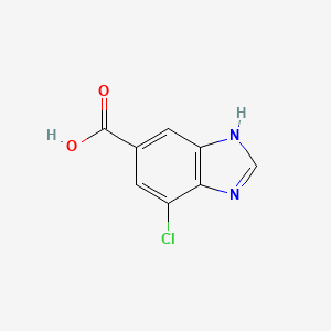 molecular formula C8H5ClN2O2 B3347249 4-chloro-1H-benzimidazole-6-carboxylic acid CAS No. 1301214-57-2