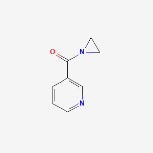 molecular formula C8H8N2O B3347295 Pyridine, 3-(1-aziridinylcarbonyl)- CAS No. 13096-22-5