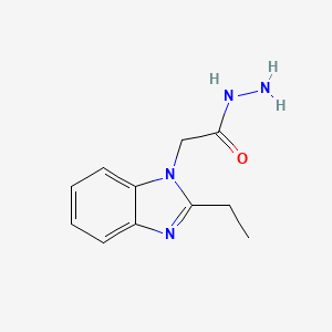 molecular formula C11H14N4O B3347316 (2-Ethyl-benzoimidazol-1-yl)-acetic acid hydrazide CAS No. 131717-37-8