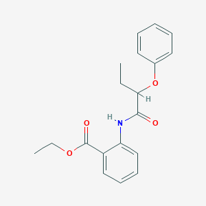 molecular formula C19H21NO4 B334732 Ethyl 2-[(2-phenoxybutanoyl)amino]benzoate 