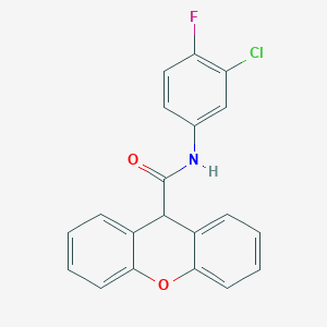 molecular formula C20H13ClFNO2 B334733 N-(3-chloro-4-fluorophenyl)-9H-xanthene-9-carboxamide 