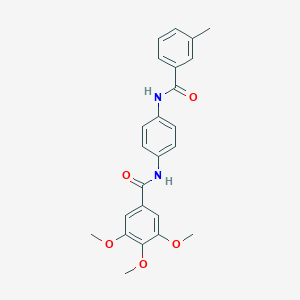 molecular formula C24H24N2O5 B334737 3,4,5-trimethoxy-N-{4-[(3-methylbenzoyl)amino]phenyl}benzamide 