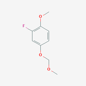 molecular formula C9H11FO3 B3347370 2-Fluoro-1-methoxy-4-methoxymethoxybenzene CAS No. 133788-99-5