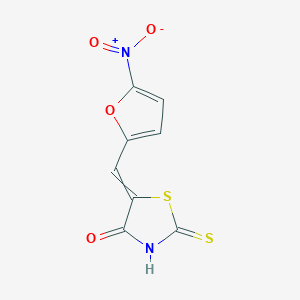 molecular formula C8H4N2O4S2 B3347377 4-Thiazolidinone, 5-[(5-nitro-2-furanyl)methylene]-2-thioxo- CAS No. 13410-84-9