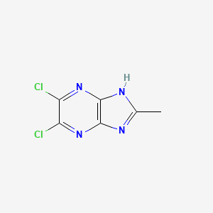 molecular formula C6H4Cl2N4 B3347397 5,6-dichloro-2-methyl-1H-imidazo[4,5-b]pyrazine CAS No. 13484-54-3