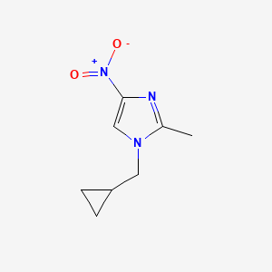 molecular formula C8H11N3O2 B3347411 1H-Imidazole, 1-(cyclopropylmethyl)-2-methyl-4-nitro- CAS No. 135009-59-5