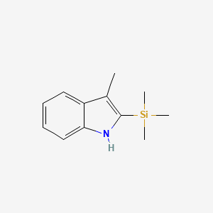 molecular formula C12H17NSi B3347421 3-Methyl-2-(trimethylsilyl)-1H-indole CAS No. 135189-98-9