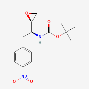 molecular formula C15H20N2O5 B3347425 tert-Butyl ((S)-2-(4-nitrophenyl)-1-((R)-oxiran-2-yl)ethyl)carbamate CAS No. 1352630-50-2