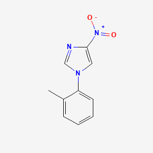 molecular formula C10H9N3O2 B3347435 1H-Imidazole, 1-(2-methylphenyl)-4-nitro- CAS No. 135307-51-6