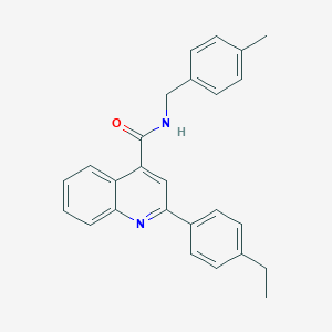 molecular formula C26H24N2O B334747 2-(4-ethylphenyl)-N-(4-methylbenzyl)-4-quinolinecarboxamide 