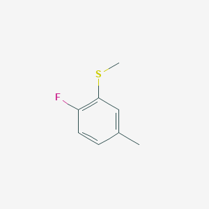 molecular formula C8H9FS B3347488 1-Fluoro-4-methyl-2-(methylsulfanyl)benzene CAS No. 1370025-55-0