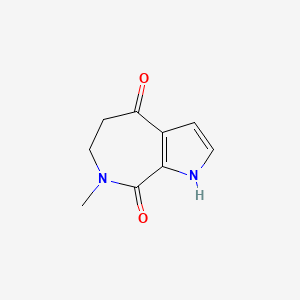 molecular formula C9H10N2O2 B3347495 Pyrrolo[2,3-c]azepine-4,8(1H,5H)-dione, 6,7-dihydro-7-methyl- CAS No. 137003-97-5