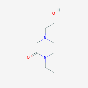 molecular formula C8H16N2O2 B3347504 1-Ethyl-4-(2-hydroxyethyl)piperazin-2-one CAS No. 137066-45-6