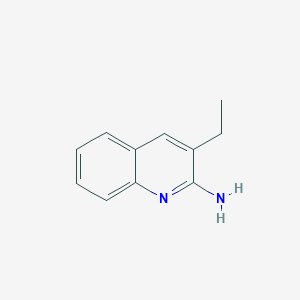 molecular formula C11H12N2 B3347509 2-Amino-3-ethylquinoline CAS No. 137110-44-2