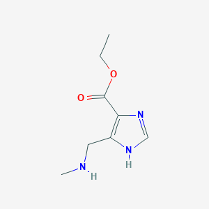 1H-Imidazole-4-carboxylic acid, 5-[(methylamino)methyl]-, ethyl ester