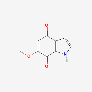 molecular formula C9H7NO3 B3347516 6-methoxy-1H-indole-4,7-dione CAS No. 137542-70-2