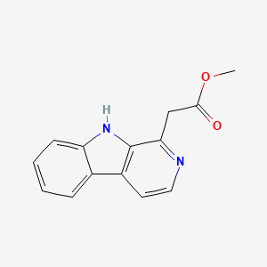 molecular formula C14H12N2O2 B3347529 9H-Pyrido[3,4-b]indole-1-acetic acid, methyl ester CAS No. 138428-34-9
