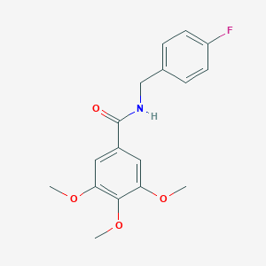 molecular formula C17H18FNO4 B334755 N-(4-fluorobenzyl)-3,4,5-trimethoxybenzamide 