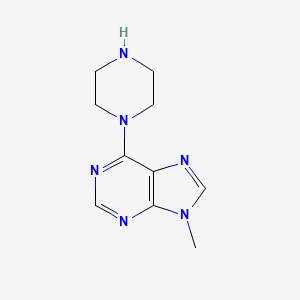molecular formula C10H14N6 B3347571 9-methyl-6-(piperazin-1-yl)-9H-purine CAS No. 139653-63-7