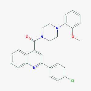 molecular formula C27H24ClN3O2 B334761 2-(4-Chlorophenyl)-4-{[4-(2-methoxyphenyl)piperazin-1-yl]carbonyl}quinoline 
