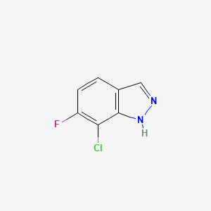molecular formula C7H4ClFN2 B3347668 7-Chloro-6-fluoro-1H-indazole CAS No. 1414870-63-5