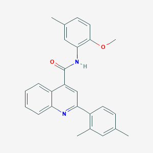 molecular formula C26H24N2O2 B334767 2-(2,4-dimethylphenyl)-N-(2-methoxy-5-methylphenyl)quinoline-4-carboxamide 