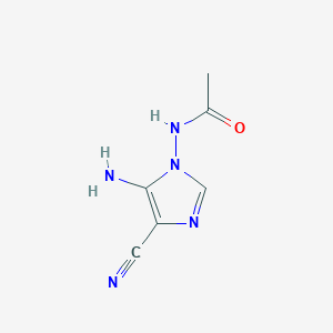 molecular formula C6H7N5O B3347680 Acetamide, N-(5-amino-4-cyano-1H-imidazol-1-yl)- CAS No. 141563-17-9