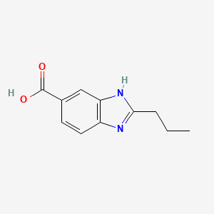 molecular formula C11H12N2O2 B3347695 2-propyl-1H-benzo[d]imidazole-5-carboxylic acid CAS No. 141838-50-8