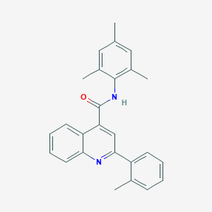molecular formula C26H24N2O B334770 2-(2-methylphenyl)-N-(2,4,6-trimethylphenyl)quinoline-4-carboxamide 