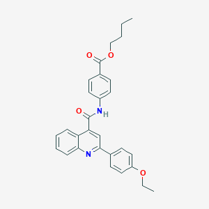 molecular formula C29H28N2O4 B334772 Butyl 4-({[2-(4-ethoxyphenyl)-4-quinolinyl]carbonyl}amino)benzoate 