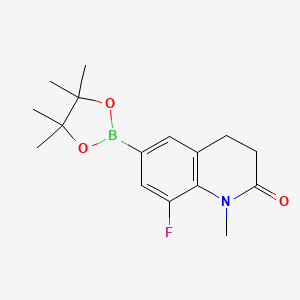 8-Fluoro-1-methyl-6-(4,4,5,5-tetramethyl-1,3,2-dioxaborolan-2-YL)-3,4-dihydroquinolin-2(1H)-one