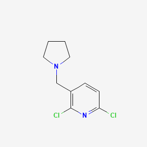 molecular formula C10H12Cl2N2 B3347748 2,6-Dichloro-3-(pyrrolidin-1-ylmethyl)pyridine CAS No. 1428234-65-4