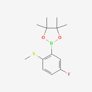 molecular formula C13H18BFO2S B3347763 5-Fluoro-2-(methylthio)phenylboronic acid pinacol ester CAS No. 1428532-52-8