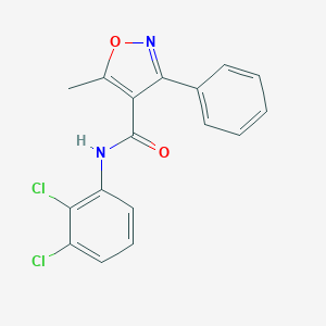 molecular formula C17H12Cl2N2O2 B334779 N-(2,3-dichlorophenyl)-5-methyl-3-phenyl-1,2-oxazole-4-carboxamide 